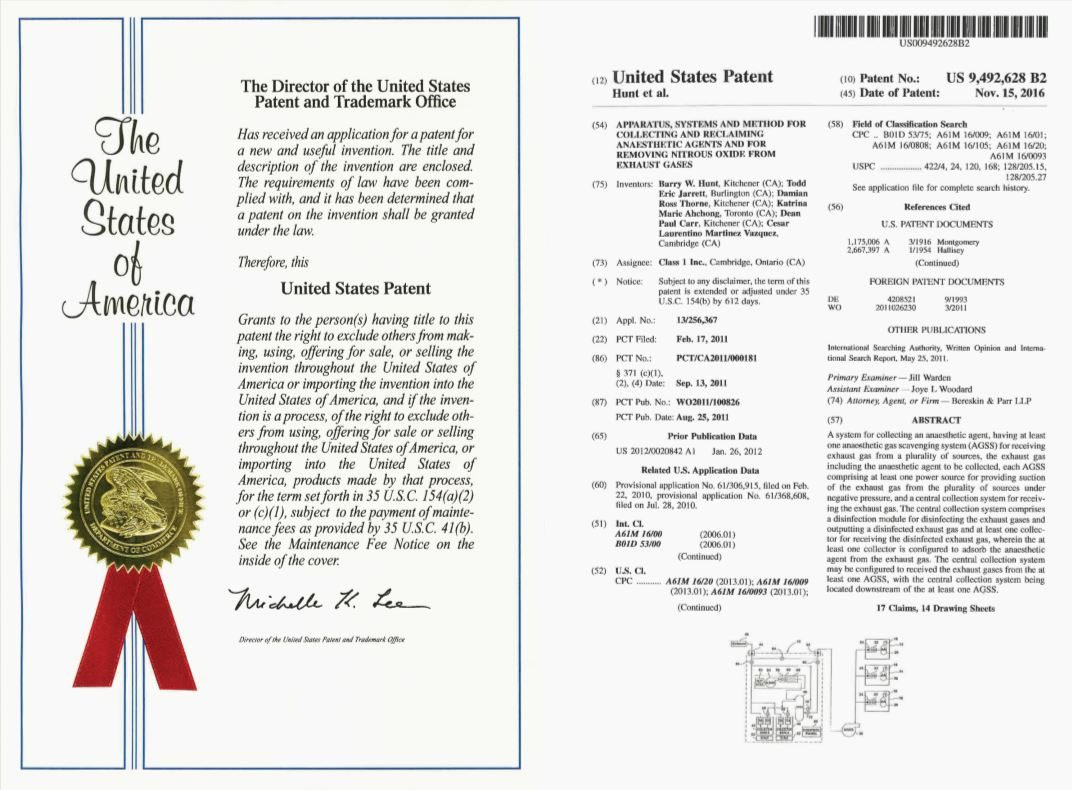 Halogenated Drug Recovery Patent 2- USA